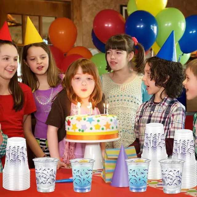 Alt view image 5 of 6 - 50Pcs Hunters Party Cups, 12 oz Hunters Party Decorations Disposable Clear Plastic Party Cups for Birthday Party Decor Supplies (Purple)
