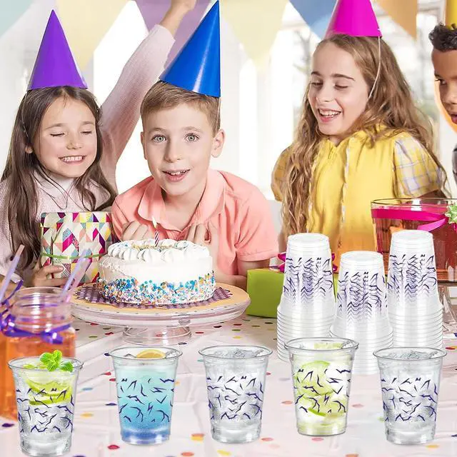 Alt view image 6 of 6 - 50Pcs Hunters Party Cups, 12 oz Hunters Party Decorations Disposable Clear Plastic Party Cups for Birthday Party Decor Supplies (Purple)