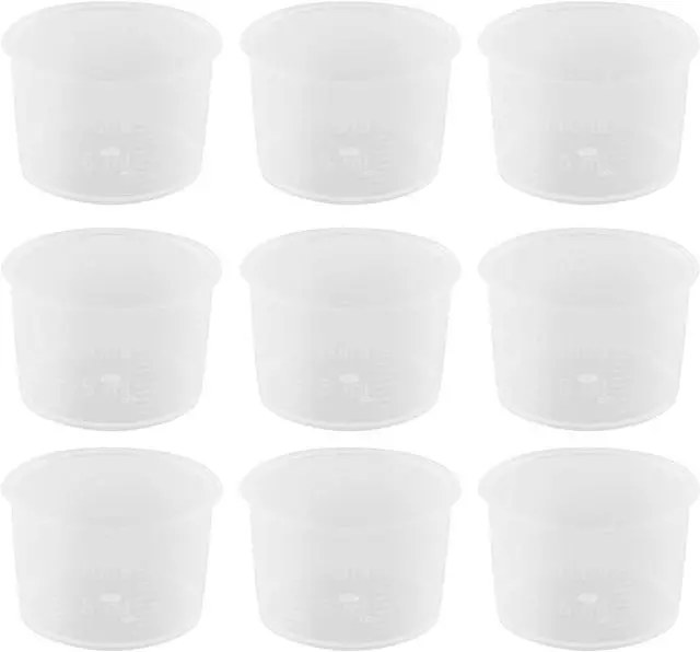 Main image of Disposable Measuring Cup JCBIZ 50pcs 10ml Laboratory Test Cups with Scales Transparent Mixing Cup Plastic Liquid Measuring Cups
