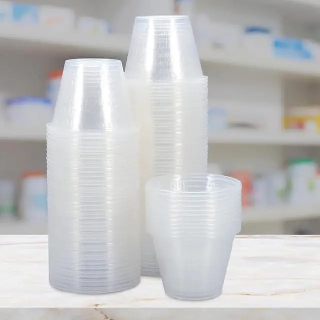 Alt view image 4 of 4 - Henry Schein Graduated Medicine Cup, 1 Oz, Easy to Read, Disposable, 100 Ct | Clear Plastic, Measuring Marks Support Accurate Dosing, for Medication, Samples, Dental, Medical, Mouthwash and Home Use