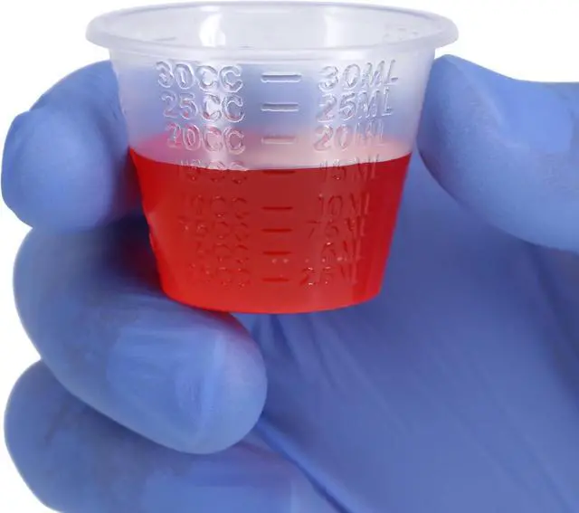 Alt view image 3 of 4 - Henry Schein Graduated Medicine Cup, 1 Oz, Easy to Read, Disposable, 100 Ct | Clear Plastic, Measuring Marks Support Accurate Dosing, for Medication, Samples, Dental, Medical, Mouthwash and Home Use