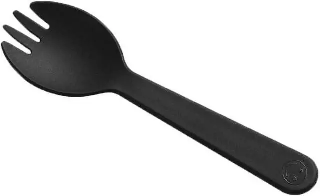Alt view image 3 of 7 - 100 Pack Disposable Plastic Sporks Cutlery Set Small Tasting Spoons Mini Spoons Dessert Spoon Disposable Plastic Forks for Ice Cream Cake Jelly Pie Cheesecake Cupcakes Individually Wrapped