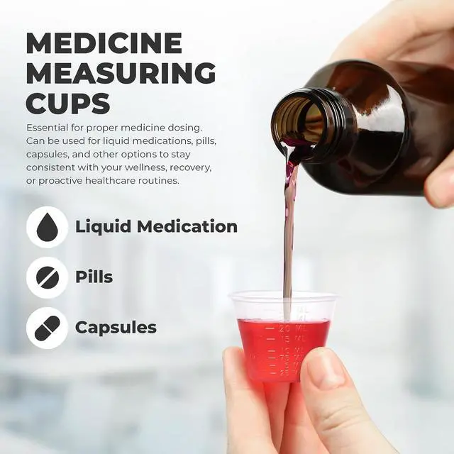 Alt view image 2 of 7 - Epic Medical Supply Graduated 1 oz. Plastic Medicine Cups, Detailed Liquid Measurements for Medications, Clear Containers, Disposable or Reusable, Supports Adults and Children (1 oz, 100, Count)