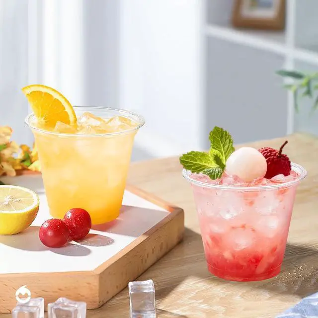 Alt view image 4 of 6 - Lamosi 9 oz Plastic Cups 50 Pack, Disposable Clear Cups No Lids | Small Cups for Dessert, Ice Cream, Snack, Fruit, Cake, Pudding and Drink, BPA Free, Freezer Safe