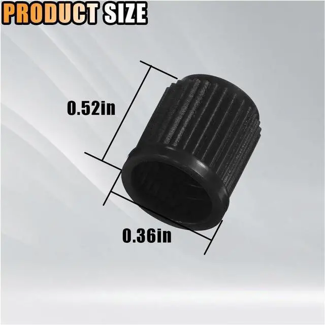 Alt view image 2 of 5 - KITUREK 20PCS Tire Valve Stem Caps, Anti-Corrosion Universal for Car, Black