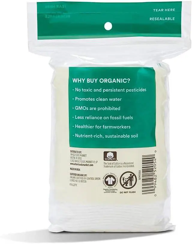 Alt view image 2 of 7 - 365 by Whole Foods Market, Organic Cotton Ovals, Exfoliating, 50 Count