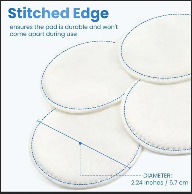 Alt view image 7 of 7 - 160PCS Cotton Rounds, Cotton Pads for Face, Soft Lint-Free Super Absorbent