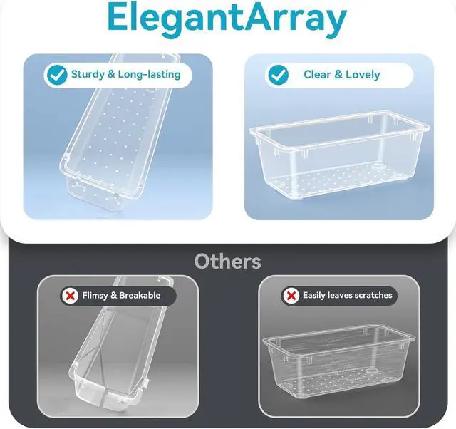 Alt view image 3 of 7 - 12 PCS Drawer Organizer Set, Makeup Organizers, Tool Storage Trays