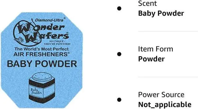 Alt view image 2 of 2 - Wonder Wafers Air Fresheners 25ct. Individually Wrapped, Baby Powder Fragrance