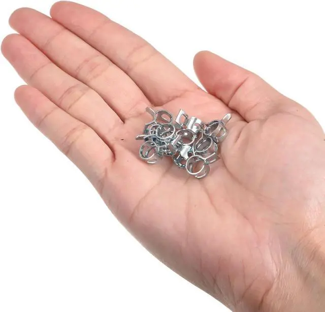 Alt view image 5 of 7 - uxcell 10pcs 7mm Spring Band Type Action Fuel/Silicone Vacuum Hose Pipe Clamp Low Pressure Air Clip Clamp, Zinc Plated
