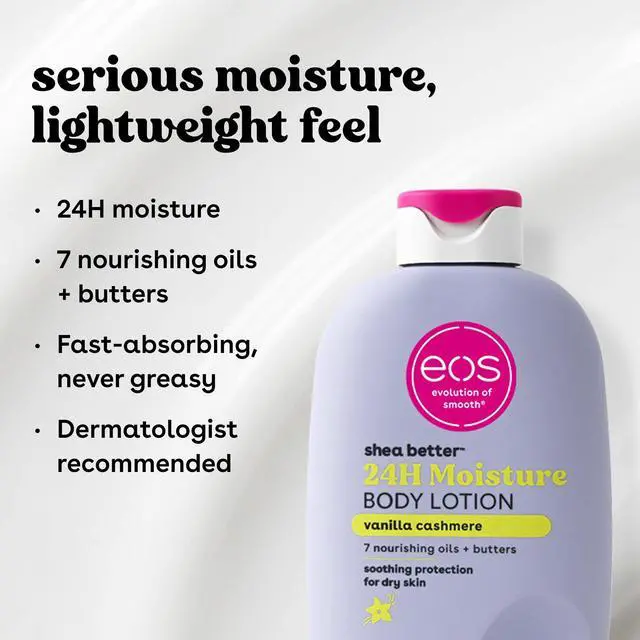 Alt view image 4 of 5 - eos Shea Better 24H Moisture Body Lotion, Vanilla Cashmere, for Dry Skin, 16 fl oz