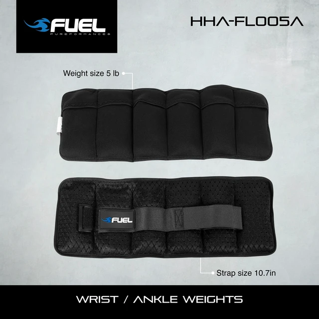 Alt view image 6 of 7 - FUEL Pureformance Neoprene Ankle Weights, OneSizeFitsMost, HookandLoop Secure Closure for Home Workout & LowerBody Exercise