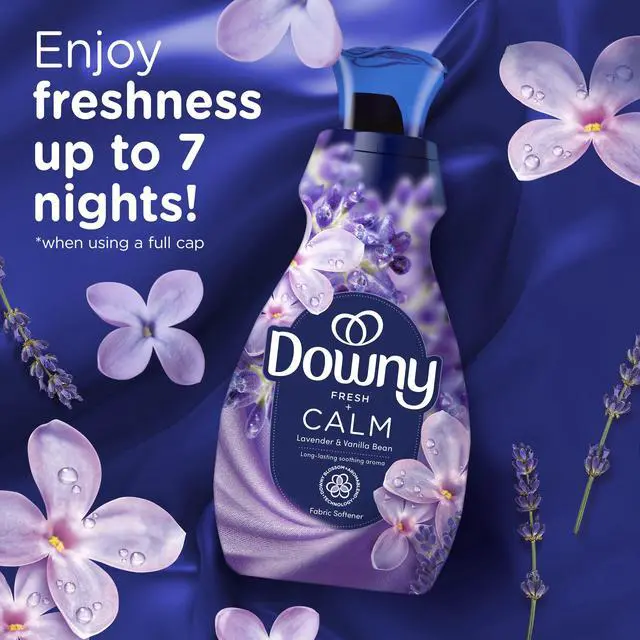 Alt view image 7 of 7 - Downy 4XSoftness Calm Fabric Conditioner, Lavender Vanilla Fragrance, DyeFree, Compatible with Standard & HE Washing Machines