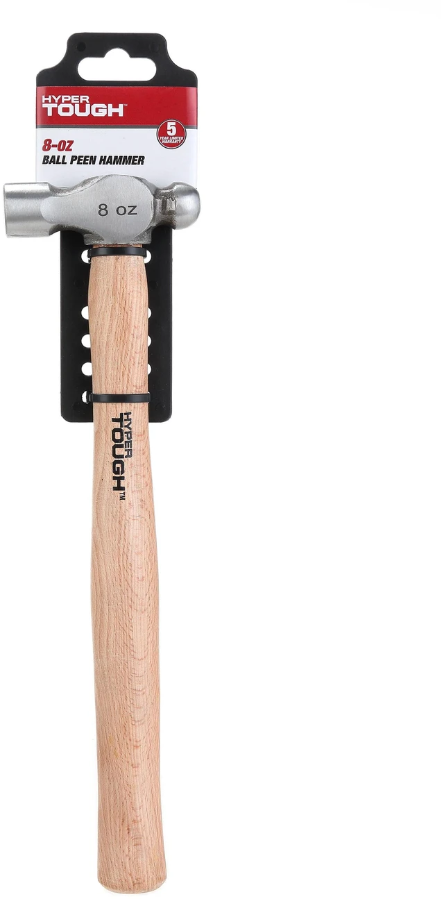 Alt view image 3 of 6 - Hyper Tough 8 Ounce Ball Peen Wood Handled Hammer 4C25252D