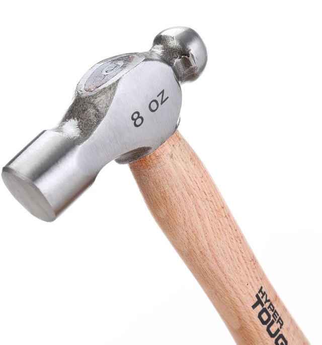 Alt view image 2 of 6 - Hyper Tough 8 Ounce Ball Peen Wood Handled Hammer 4C25252D