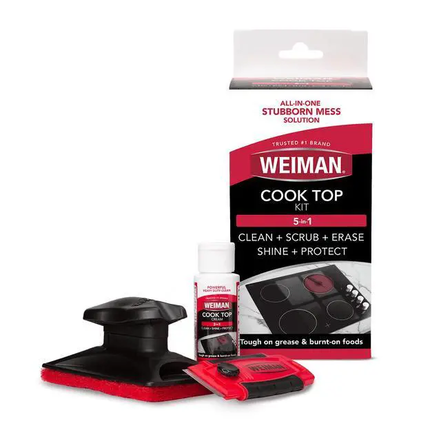 Alt view image 2 of 6 - Weiman 5-In-1 Cook Top Complete Cleaning Kit - Includes Cream, Scrubbing Pad and Scraper Tool
