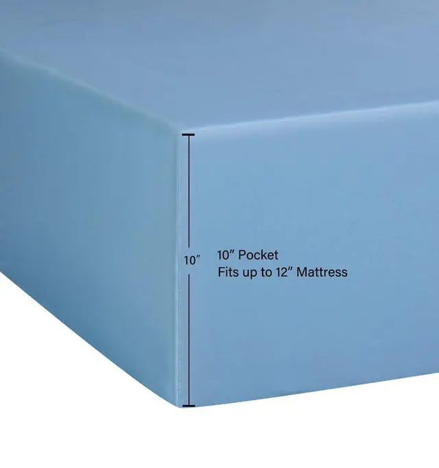 Alt view image 7 of 7 - Mainstays Basic Value Microfiber Bed Sheet Set, Light Blue, Twin, 3-Piece