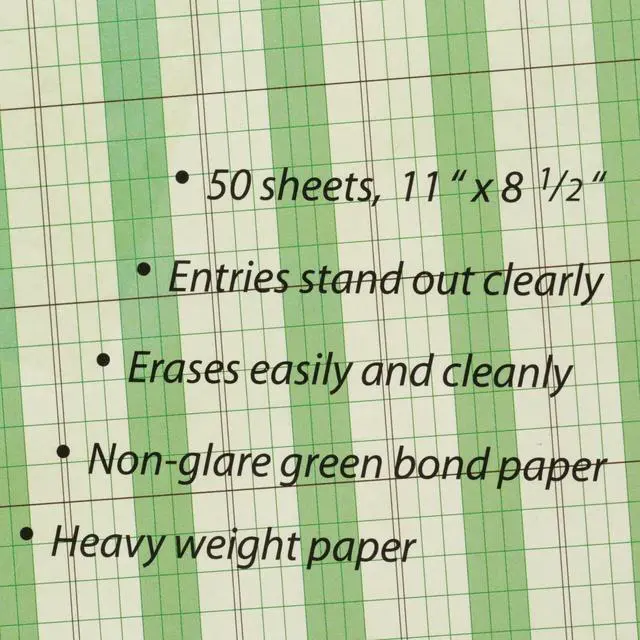 Alt view image 6 of 6 - Norcom, Columnar Ledger Pad, 6 Columns, 8.5" x 11", Letter Size, 50 Sheets