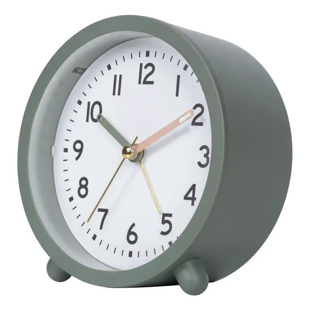 Alt view image 6 of 6 - MainStays Green Mini Analog Alarm Clock