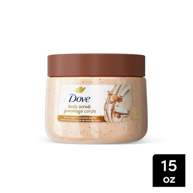 Alt view image 3 of 4 - Dove Exfoliating and Moisturizing Body Scrub, Brown Sugar and Coconut Butter, 15 oz
