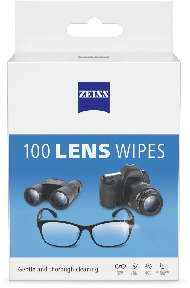 Main image of ZEISS Gentle and Thorough Cleaning Eyeglass Lens Cleaner Wipes, 100 Count