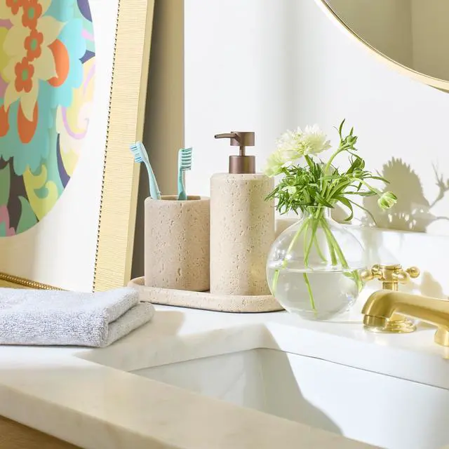 Alt view image 3 of 6 - Better Homes & Gardens Faux Stone Toothbrush Holder