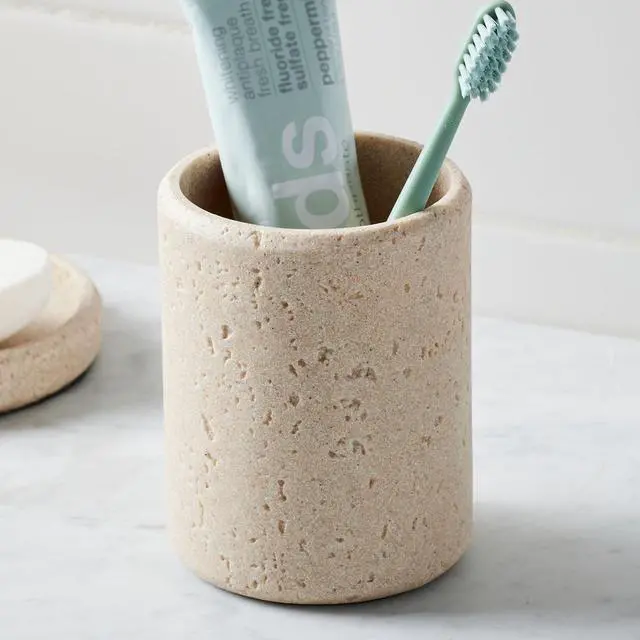 Alt view image 5 of 6 - Better Homes & Gardens Faux Stone Toothbrush Holder