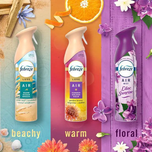 Alt view image 2 of 6 - MultiScent Febreze Air Mist Room Spray, Instant JustCleaned Freshness, Ideal for Bathrooms, Living Spaces, Dormitory and Garage Odor Treatment