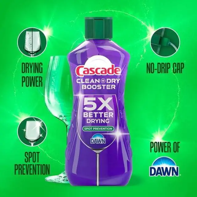 Alt view image 6 of 7 - Cascade Clean & Dry Booster Rinse Aid 8.45oz