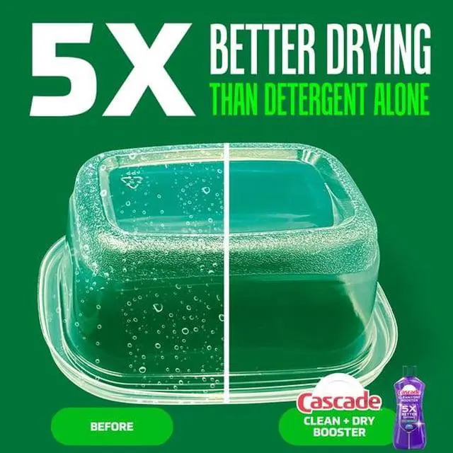 Alt view image 7 of 7 - Cascade Clean & Dry Booster Rinse Aid 8.45oz