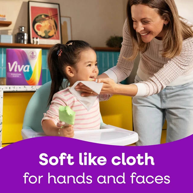 Alt view image 3 of 6 - Viva ClothLike Paper Towel Triple Roll, 129 ChooseASheet Sheets, Soft for Hands & Delicate Surfaces, Tough for Kitchen & Bathroom Messes