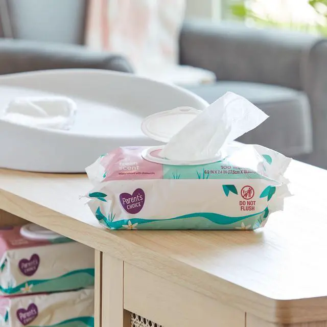 Alt view image 2 of 5 - Baby Wipes 300Count (3×100), 99% Water & PlantBased UltraThick Quilted Wipes with Chamomile Extract, Hypoallergenic pHBalanced, FlipTop Resealable Pouch