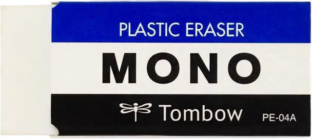 Alt view image 6 of 7 - Tombow White Plastic Eraser, 6" x 0.5", Soft CleanErasing Design with Protective Paper Sleeve for Drawing, School & Art Projects