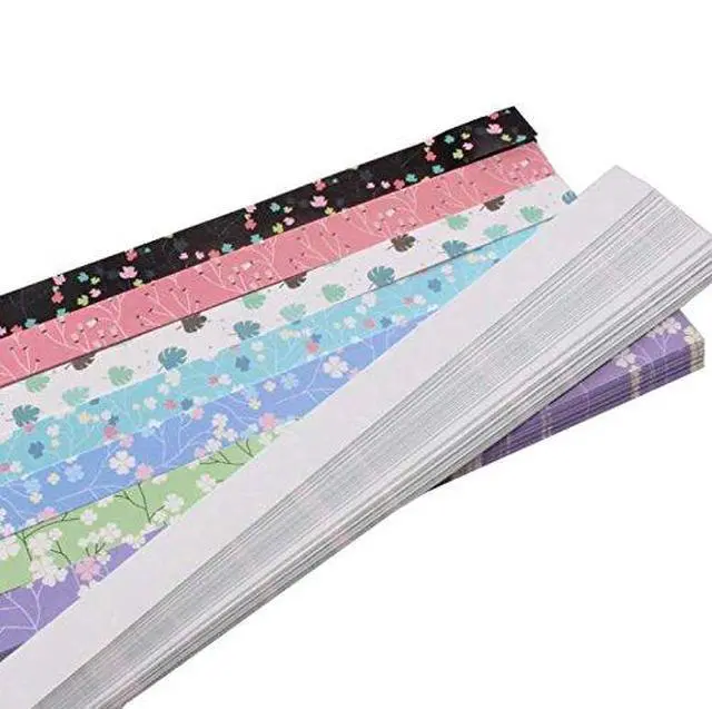 Alt view image 2 of 3 - HUOZHIM Rectangular Lucky Star Origami Paper Strips 400Count, 25×1cm PreCut Colorful Paper for DIY Wish Stars, Party Decor & Handmade Gift Crafts