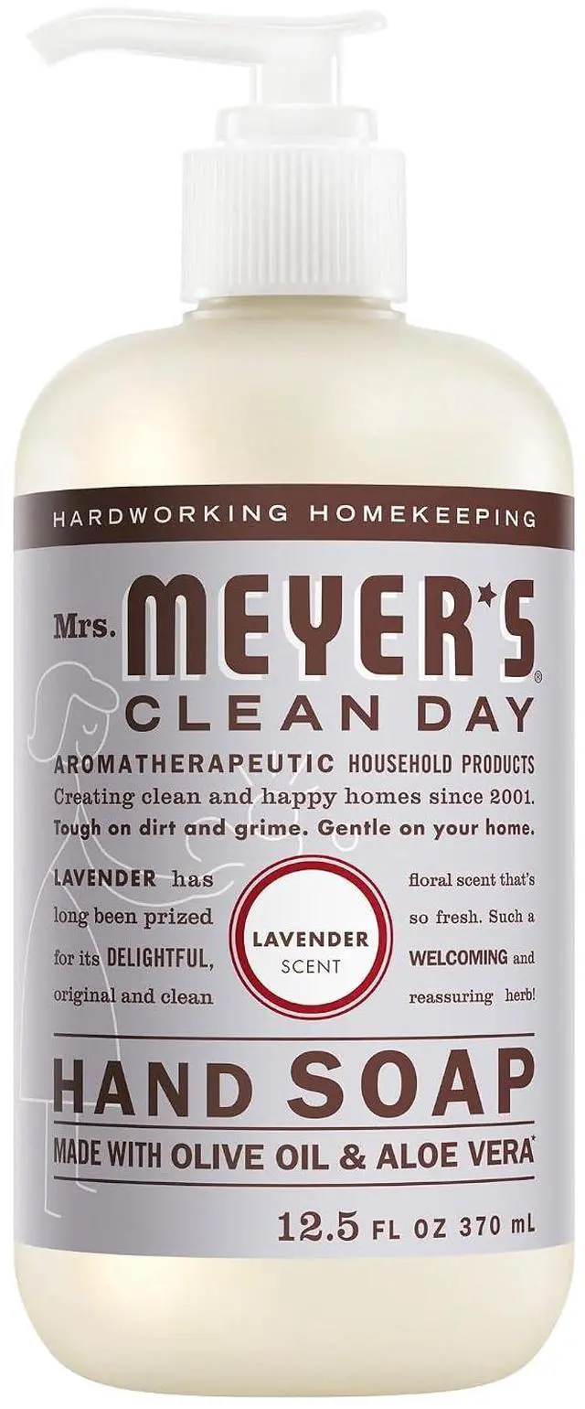 Main image of Mrs. Meyer's Lavender Scent Liquid Hand Soap 16 oz, CrueltyFree Leaping Bunny Certified, Moisturizing Hand Soap with Aloe Vera & Olive Oil