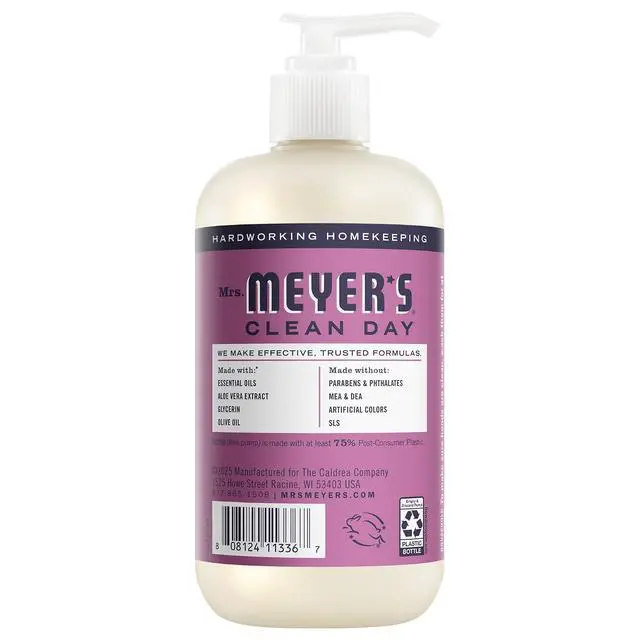 Alt view image 3 of 4 - Mrs. Meyer's Plumberry Scent Liquid Hand Soap 12.48 oz, CrueltyFree Leaping Bunny Certified, Moisturizing Hand Soap with Aloe Vera & Olive Oil