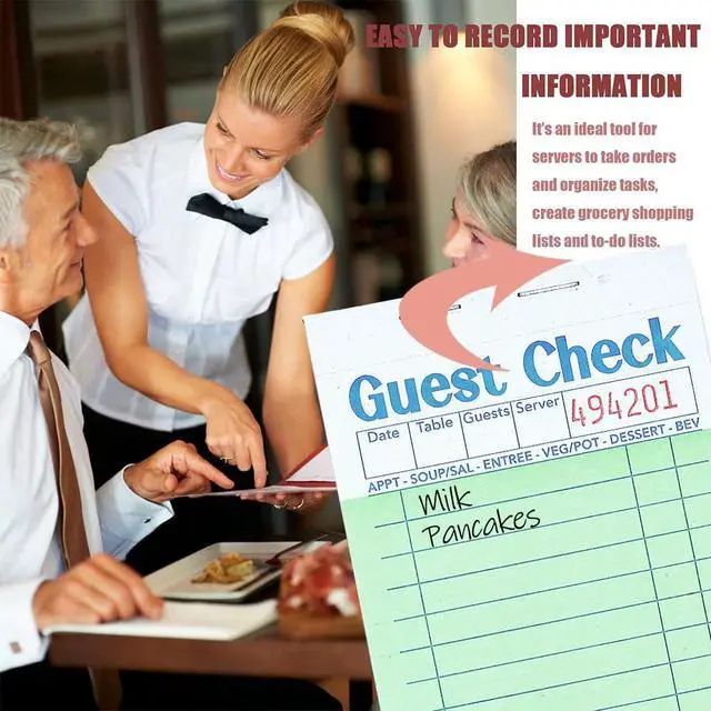 Alt view image 4 of 6 - Budgenix 6 Pack Guest Checks Server Note Pads, 300 Order Pads
