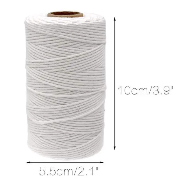 Alt view image 5 of 6 - jijAcraft White String, Butchers Twine, 328 Feet 2mm Cotton Twine Strings for Cooking Crafts Gift Wrapping Turkey Sausage Gardening