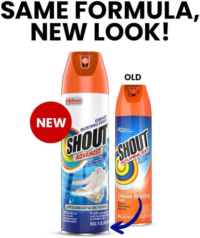 Alt view image 4 of 6 - Shout Advanced Grease Busting Foam, Laundry Stain Remover, 18oz, (1-Pack)