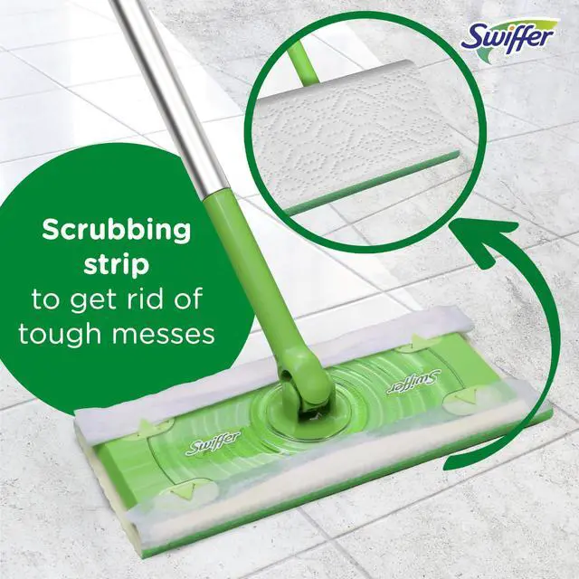 Alt view image 7 of 7 - Swiffer Sweep + Mop, Wet Pads Refill, Floor Cleaner for Dirt, Dust, Hair, Cleaning Cloths for Mopping Home, Bathroom, Kitchen, All Purpose Multi-Surface Floor Wipes, Lavender, 24ct