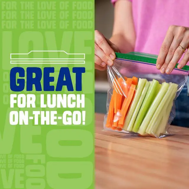 Alt view image 3 of 6 - Ziploc Sandwich & Snack Bags, Food Storage, Easy Open & Close, 105 Count