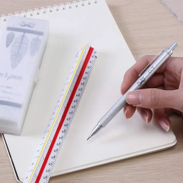 Alt view image 4 of 6 - Mr. Pen - 0.7mm Mechanical Pencil with Case, Metal Drawing Pencils
