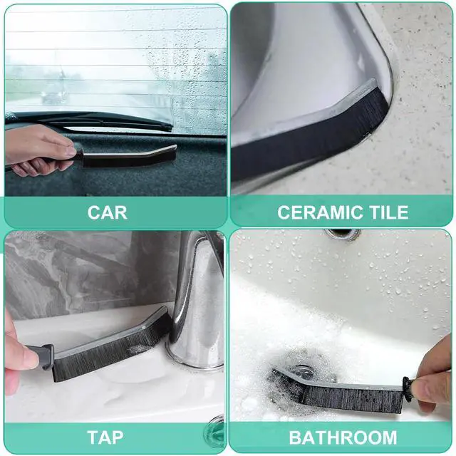 Alt view image 4 of 6 - OKOM Multifunctional Stainless Steel Crevice Cleaning Brush - Hard Bristles for Kitchen & Bath Gap Cleaning