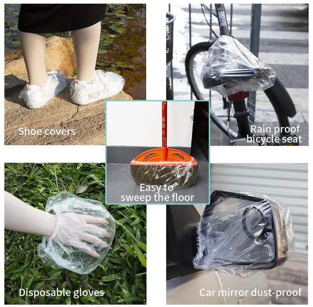Alt view image 3 of 6 - 30pcs Disposable Shower Caps-Multi-Purpose Thickening Elastic Bath Cap Plastic Waterproof Clear Shower Cap Bath Shower Caps Women Spa,Men Hair Caps,Home Use,Hotel and Hair Salon, Travel.(Size 46CM)