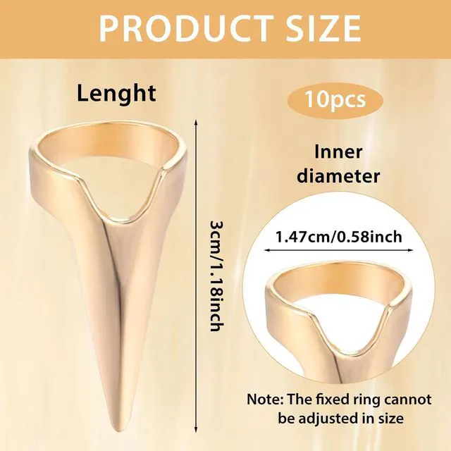 Alt view image 2 of 7 - 10 Pcs Metal Hair Parting Rings, pinky Selecting Tools, Finger Tool