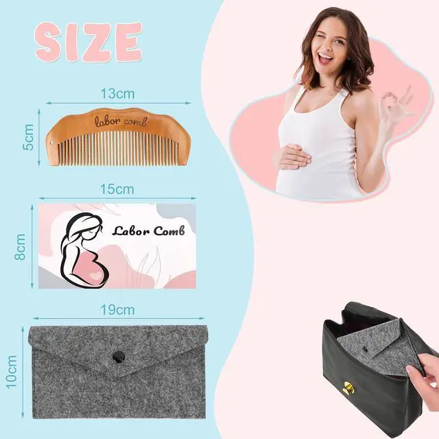 Alt view image 7 of 7 - Birthing/Birth Comb for Labor Pain, Post Partum and Home Delivery Essentials, Pregnancy and Hospital Bag Must Haves, Gifts for Expecting Mom Women, Acupressure Tool for Anxiety/Natural Pain Relief