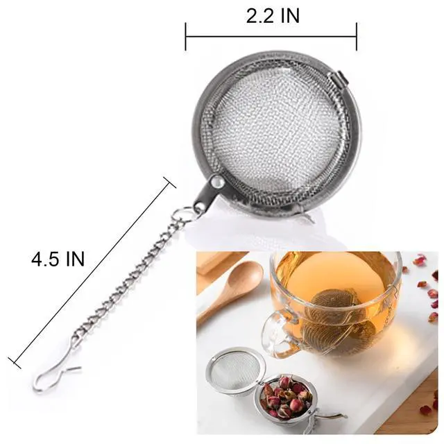 Alt view image 5 of 6 - 2PCS Premium Tea Infusers for Loose Leaf Tea - Upgraded Tea Strainers and Tea Balls for Flavoring Herbal Spices and Seasonings