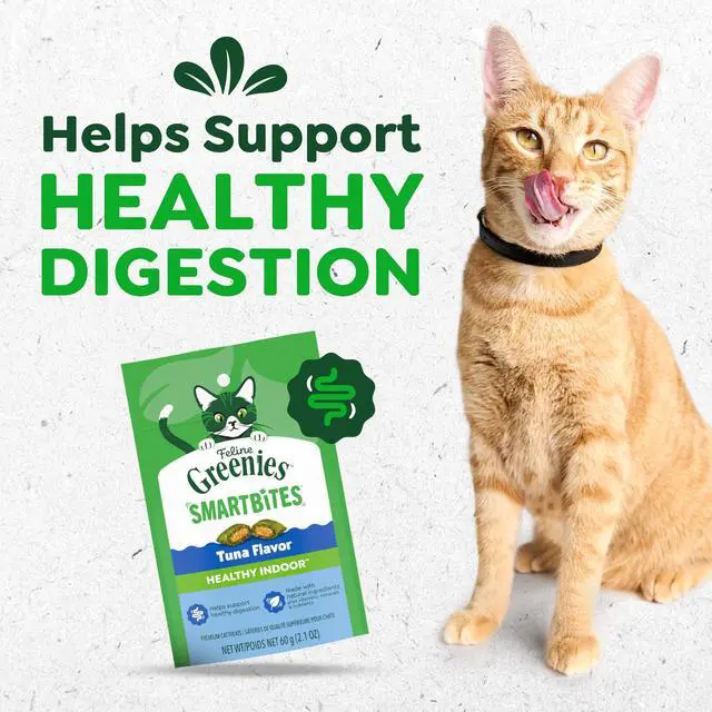 Alt view image 4 of 6 - Greenies Feline Smartbites Healthy Indoor Cat Treats, Tuna, 2.1 oz