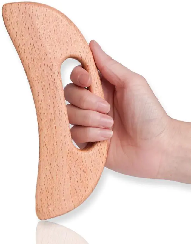 Main image of enttgo Body Gua Sha Tool Wooden Lymphatic Drainage Tool,Guasha Massage Tools for Anti Cellulite and Relieve Muscle Fatigue,Wood Therapy Massage Tools for Neck Back Face Leg Facial (A-Wood1)