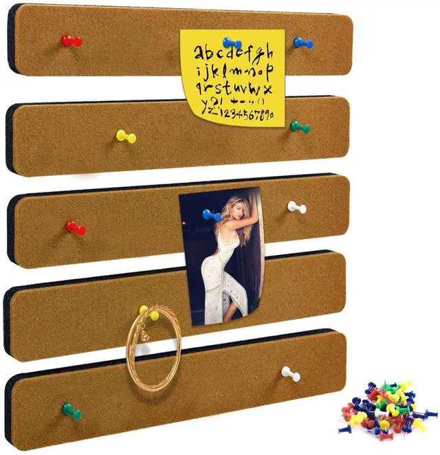 Main image of Bulletin Board Cork Board Cork Boards for Walls Cork Board for Office Pin Board Bulletin Boards for Walls (Brown)